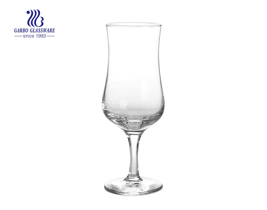 Taças de champanhe stemless de 9.5oz 270ml vidro de furacão de cristal