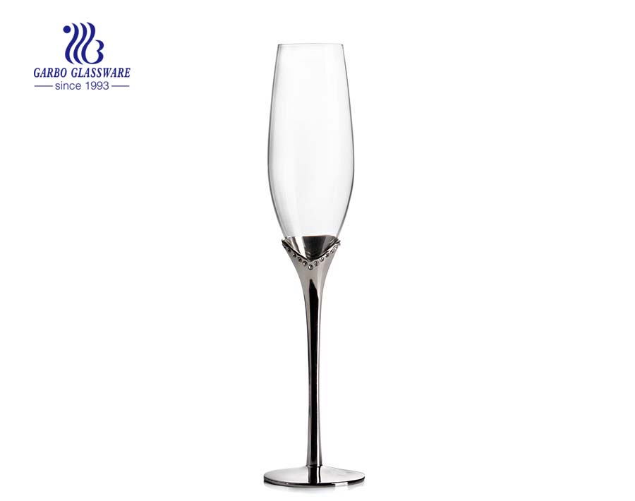 Verre à champagne en acier inoxydable cristal sans plomb 8OZ 225ML