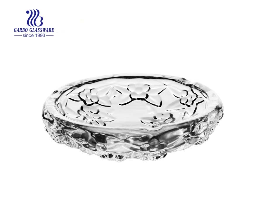 Custom printing available clear engraved glass ashtray for smoking