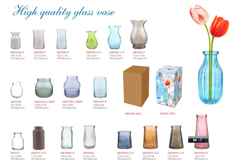 Transparent Easygift Table Decorative Display Glass Vase