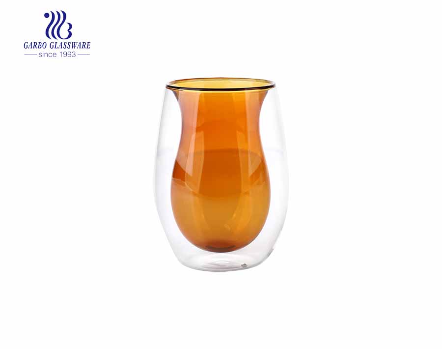 Garbo New Pyrex Glass Cup Double Wall 8 oz Đồ uống