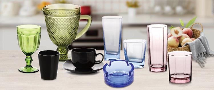 Ensembles de pichet en verre galvanisé couleur avec 6 tasses