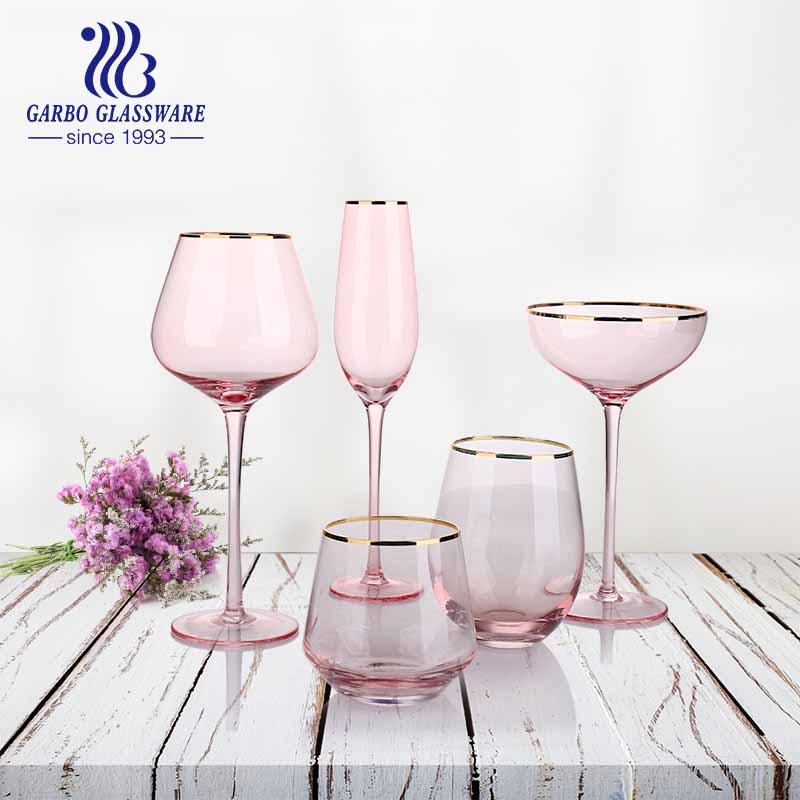 Lovely pink series VS black and cool series glassware