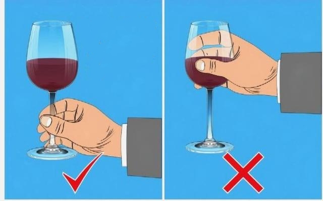 Correct way to hold and clink wine glasses