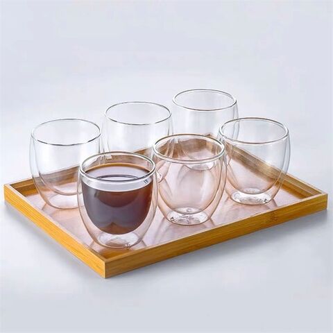 Double-wall glass tea cup Borosilicate Glassware 