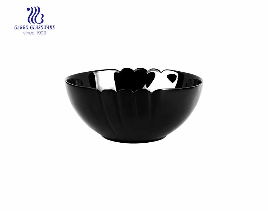 Tempered 1000ml Black  Opal Glass Bowl  On Promotion