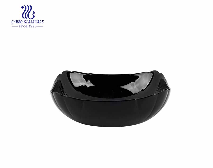 Tempered 1000ml Black  Opal Glass Bowl  On Promotion