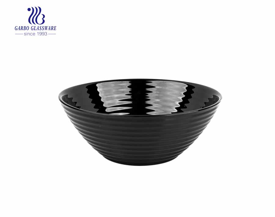 Tempered 1000ml Black  Opal Glass Bowl  On Promotion