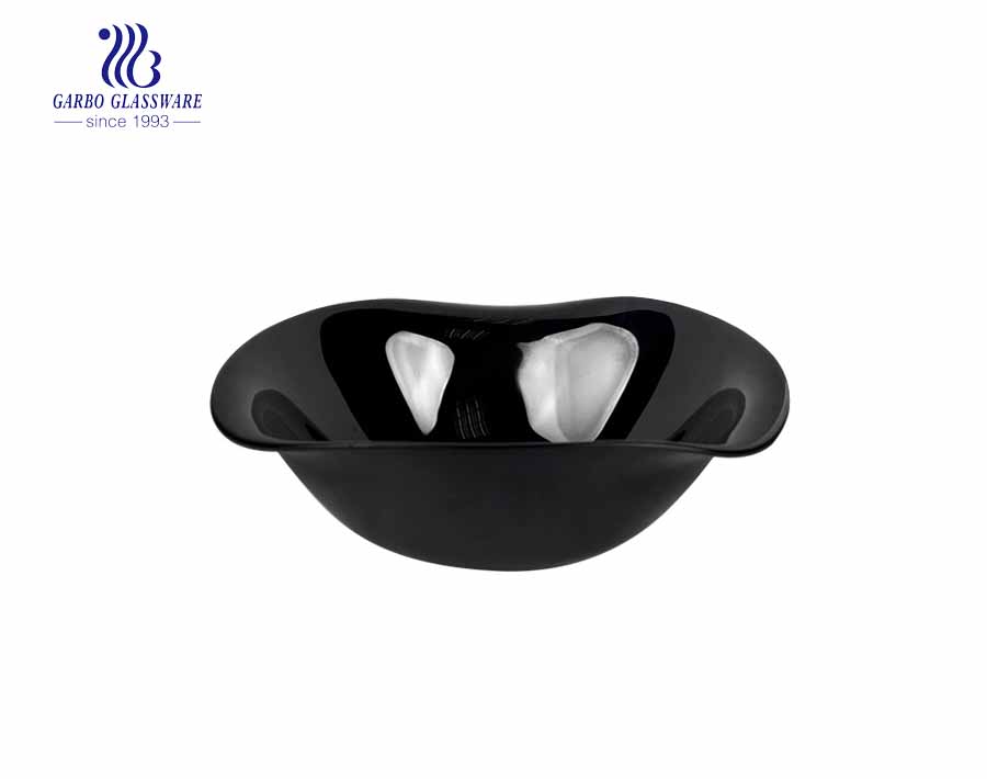 Tempered 1000ml Black  Opal Glass Bowl  On Promotion