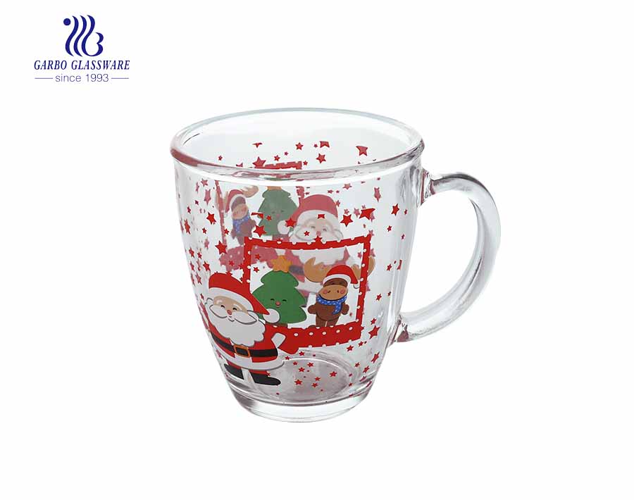 360ML Glass Tea Mug With Customized Design