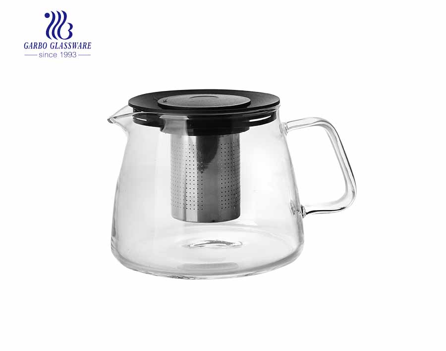 Pyrex glass teaware 1.2L artesanal pirex de vidro bule por atacado
