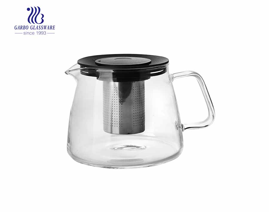 Pyrex  glass teaware 1.2L handmade pyrex glass teapot wholesale