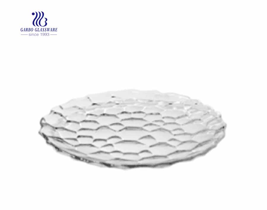 Glass fruit flat plate for cake and pizza