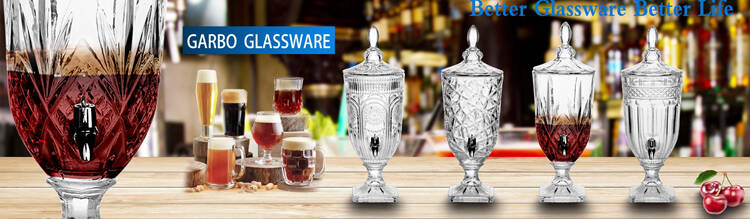 4L south america hot sale hotel using juice drinking glass dispenser with stainless steel base