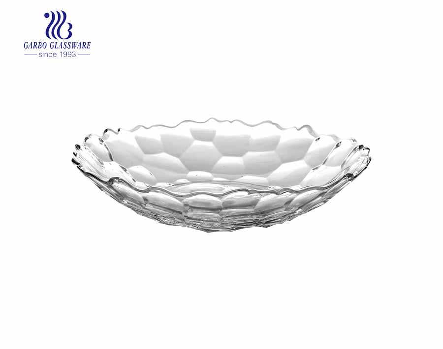 12.05'' New Design Elegant Glass Fruit Plate Choice for Family Gift