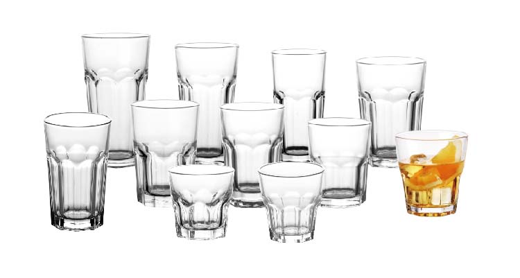 Old fashioned glass cup water juice rocks glass tumblers