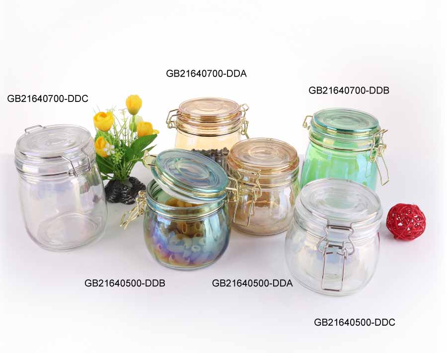 700ml plating glass storage jars cheap glass storage jars