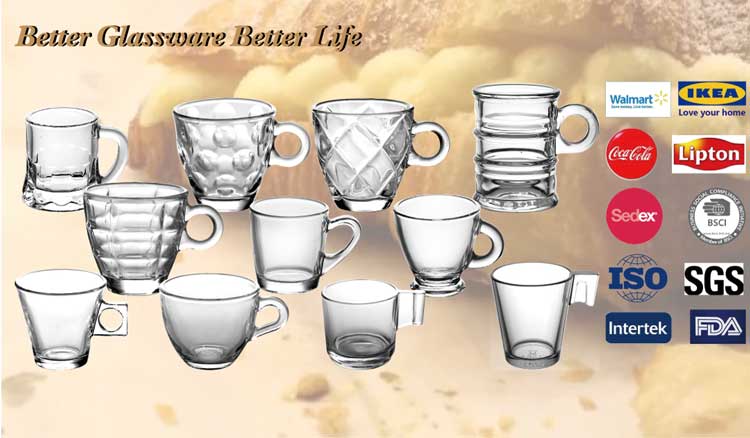 Factory Cheap High-White Transparent Arabic Style Glass Tea Coffee