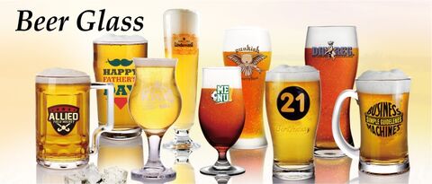 14oz Custom beer glasses clear large beer mug for pub bar party