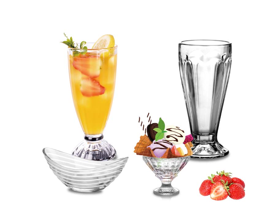 Ice Cream Sundae Cups| Ice Cream Float Cups Break Resistant Parlor | Ice Cream Soda - Ice Cream Dessert Cups |13 Oz | Dessert Bowls for Trifle Pudding Parfait