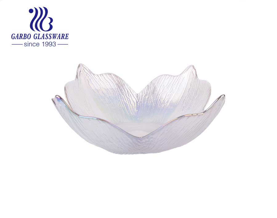 Silberionenbeschichtung Blumenform Glasplatte High-End-Blütenblatt Form Glasplatte aus China Fabrik