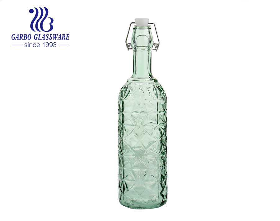 BOTELLA CRISTAL 500 ml. PLANA GIN TAPON GASEOSA -KitchenCraft