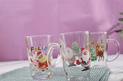 Do you know what of glass cup and glass jug  suitable for Christmas  gift order promotion