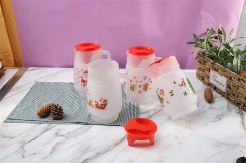 Do you know what of glass cup and glass jug  suitable for Christmas  gift order promotion