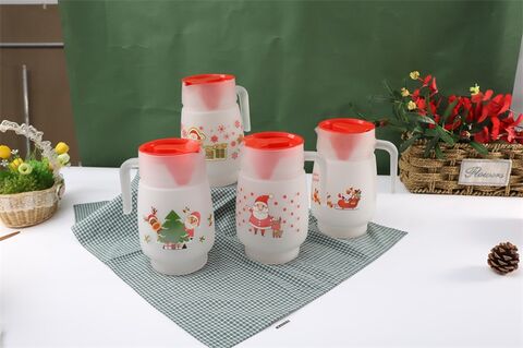 Do you know what of glass cup and glass jug  suitable for Christmas  gift order promotion