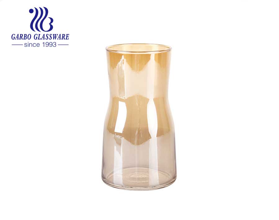 Vase en verre de table haut de gamme soufflé à la main magnifique vase à fleurs avec un bon prix