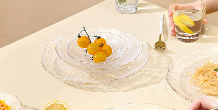 Indiana antike Blumen Rand Kunst vergoldet farbigen Glas Dessertteller 13 Zoll