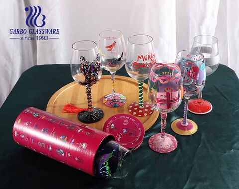 Custom 5 oz Plastic Goblet Wine Glasses with Printed Logo