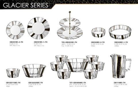 New Arrival  Garbo Unique Design Glacier Series Glass tableware