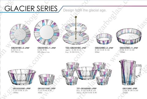 New Arrival  Garbo Unique Design Glacier Series Glass tableware