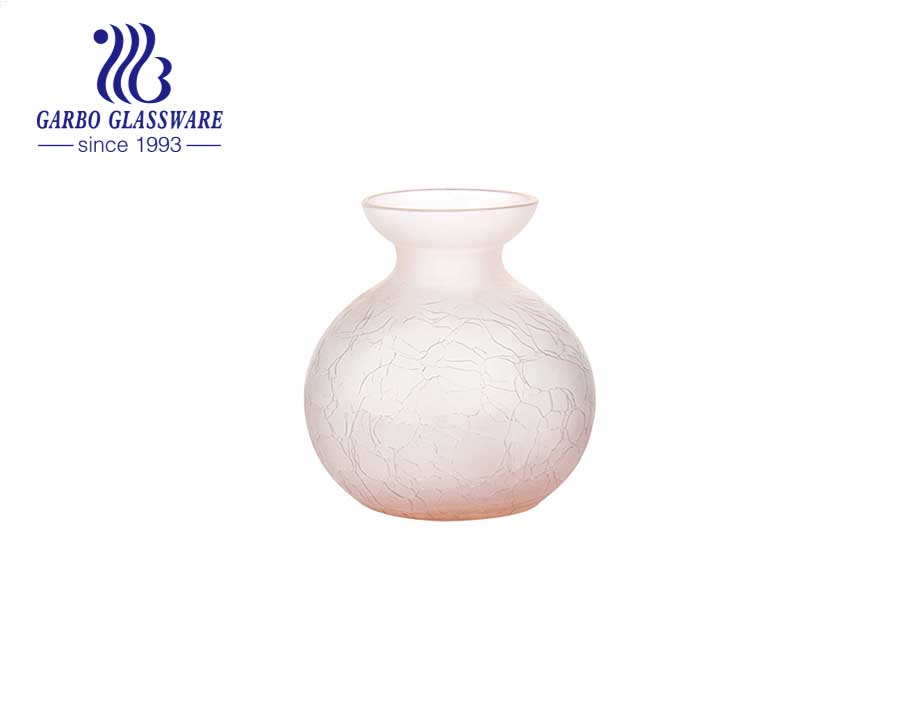 Vase en verre fait main fantaisie Vase à fleurs vertes 4 pouces de hauteur vase décoratif de table