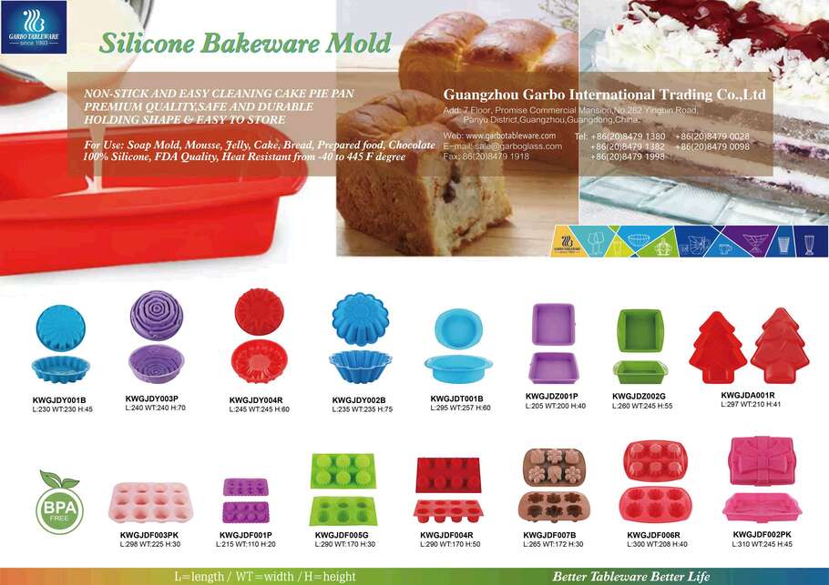 western countries hot sale silicone bakeware mould for kitchenware using