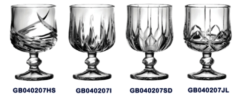 Promotions hebdomadaires Garbo: nouveau design unique de verres à pied en verre gravé