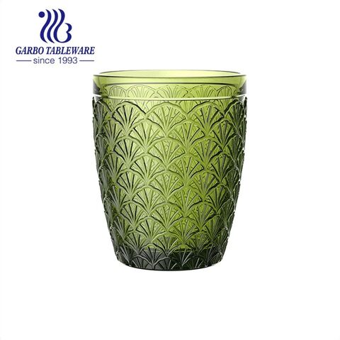 embossed glass cup wholesale