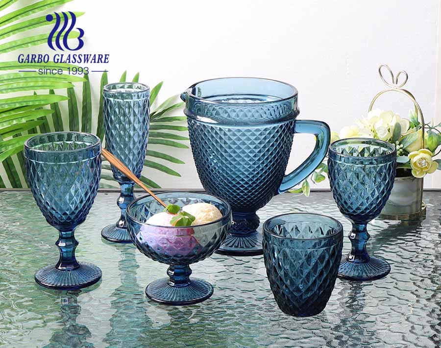 1300ml high quality solid color glass pitcher for restaurant using customized decorative glassware
