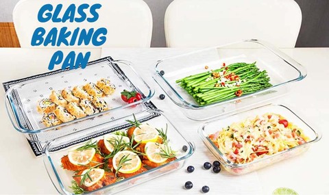 Oven safe rectangle borosilicate glass baking plate/glass dish/glass baking tray