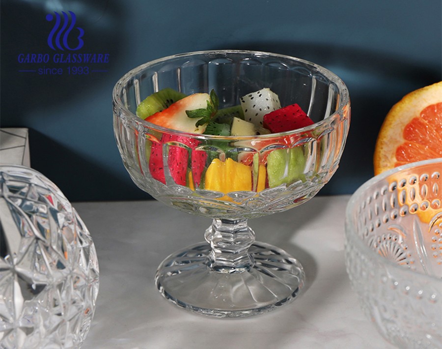 سلسلة زهرة الشمس في الشرق الأوسط حار بيع 8 أوقية كأس زجاجي للأيس كريم وعاء حلوى زجاجي