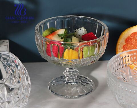 Sun Flower Series Middle East Hot Selling 8oz Glass Ice Cream Cup Glass Dessert bowl