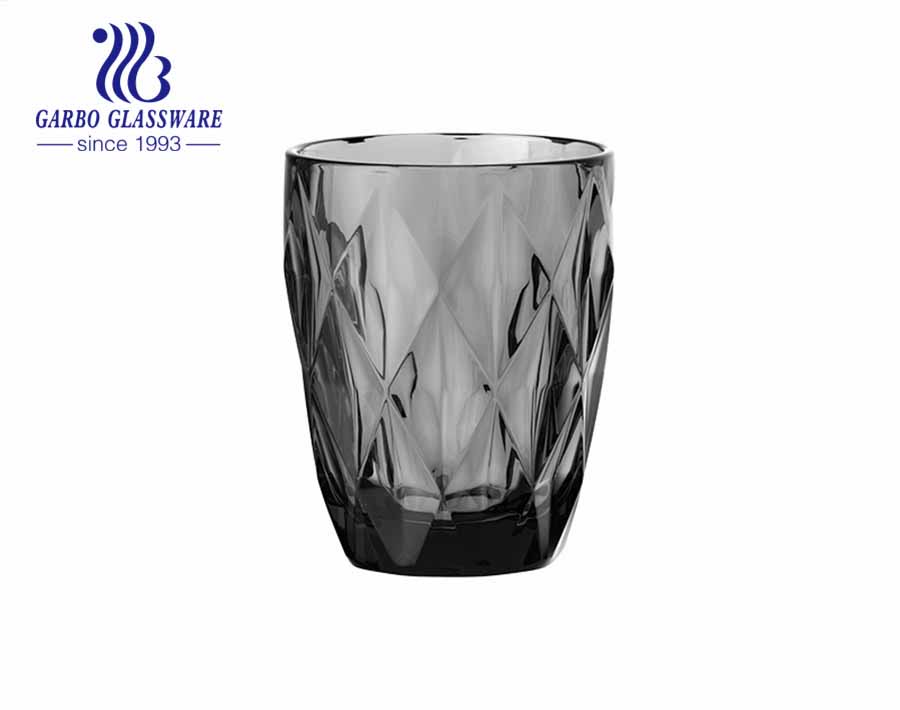 8 Unzen hochwertige Sprühfarbe Glasbecher für Saftwasser trinken neues Diamant-Design