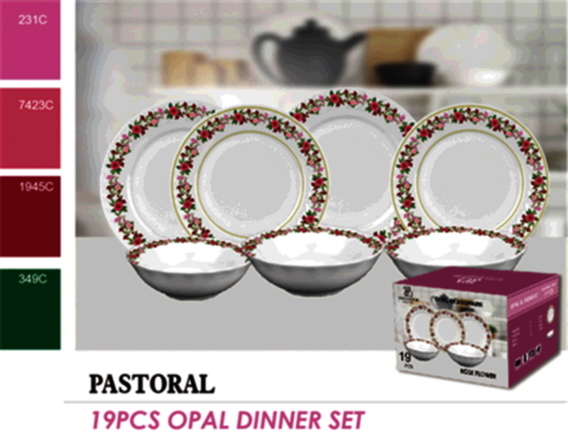 Garbo's new and most popular opal glass dinner sets