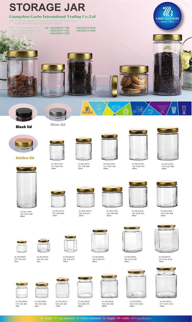 Garbo Weekly Promotions: Hot selling glass honey jelly jar
