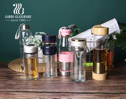 chịu nhiệt 180ml 280ml 380ml Chai thủy tinh thể thao Pyrex borosilicate có nắp xoay