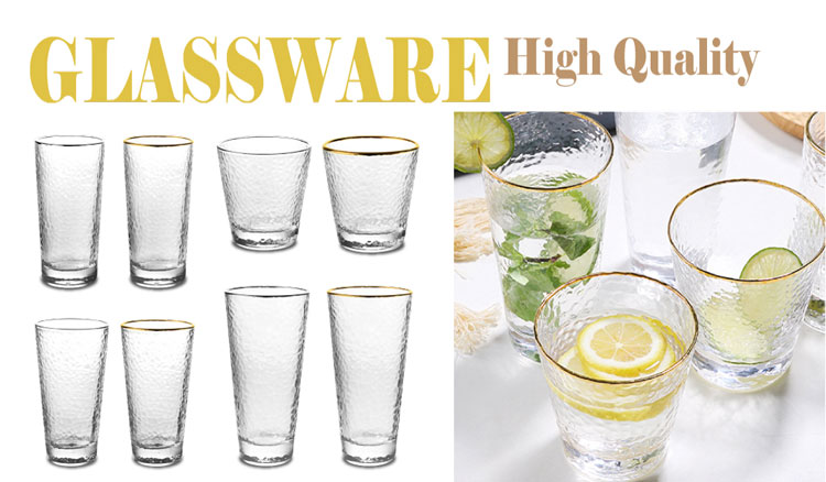 Handmade blown glass tumblers with optional round square heart shapes