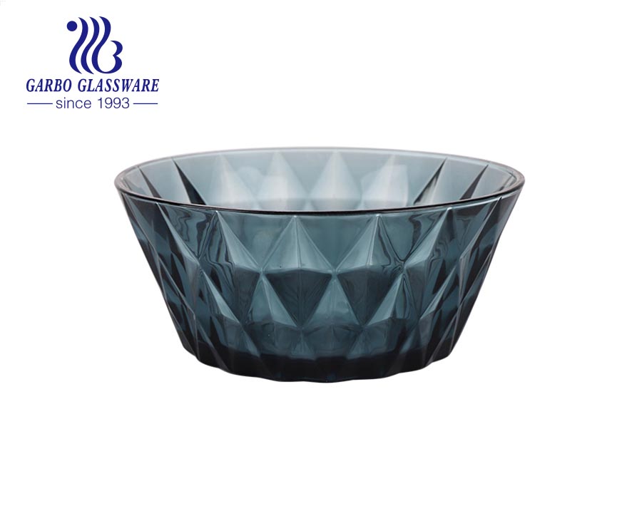 2L new design glass bowls solid color blue for home restaurant using tableware