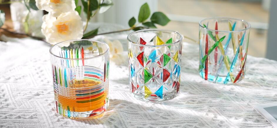 Promotion mensuelle GARBO : tasses en verre colorées de luxe de style fait à la main