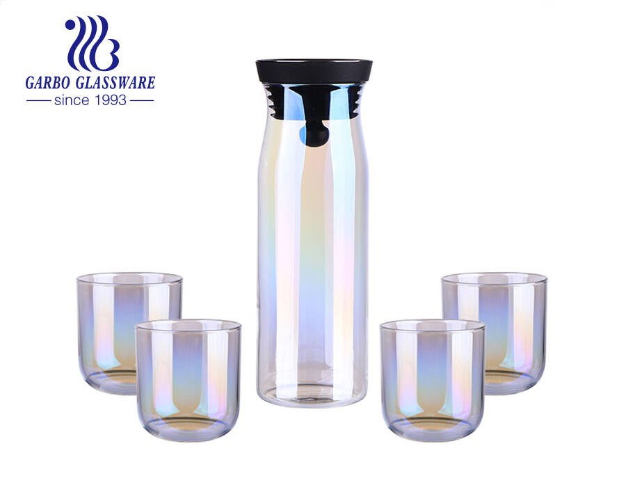 2 types nice design glass jug set for summer